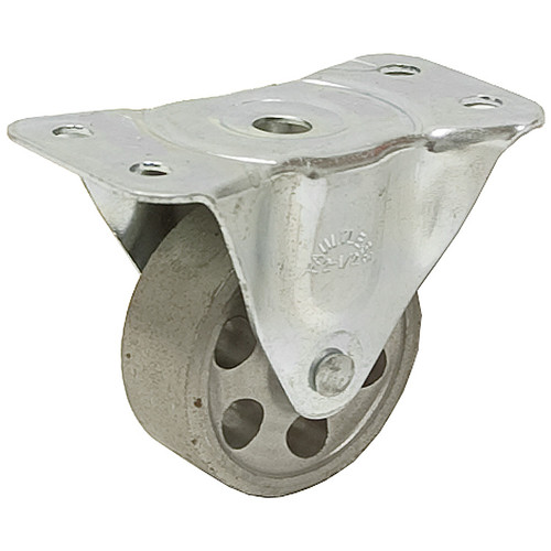 2-1/2" x 1" Rigid Plate Caster Iron Wheel [700166]