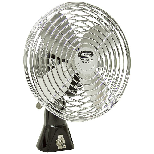 285 CFM 12 Volt DC 2 Speed Metal Cab Fan Servicemate SM3012-1 [500766]