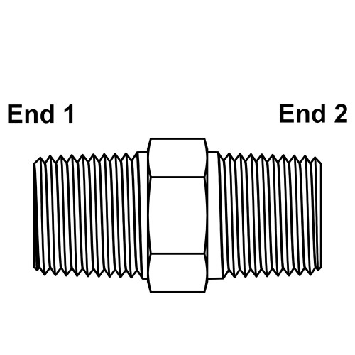 3/4" NPT Male x 1/2" NPT Male Straight 5404-12-08 Adapter [903398]