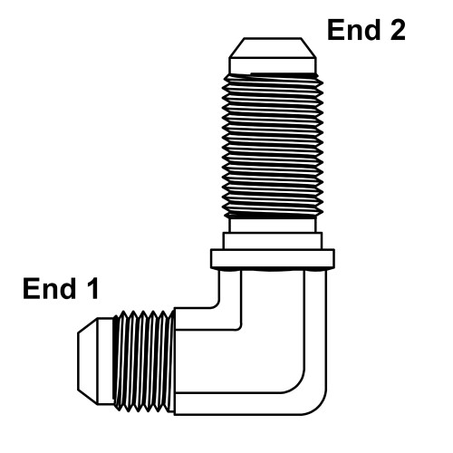 JIC 8 Male x JIC 8 Male 90 Degree Elbow 2701-08-08 Adapter [903296]