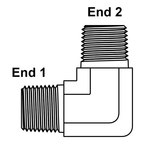 1" NPT Male x 3/4" NPT Male 90 Degree Elbow 5500-16-12 Adapter [903407]