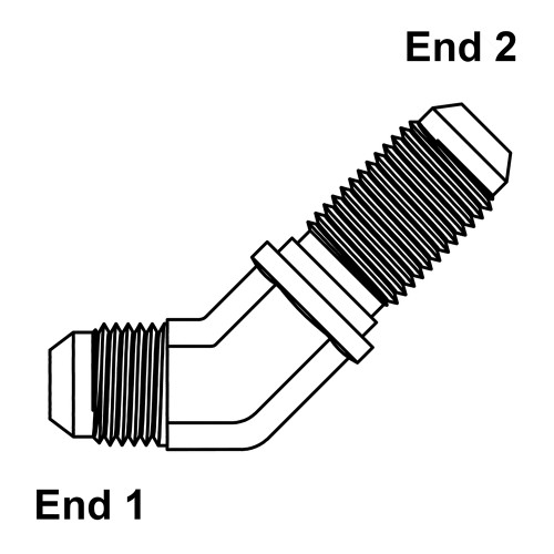 JIC 4 Male x JIC 4 Male 45 Degree Elbow 2702-04-04 Adapter [903300]