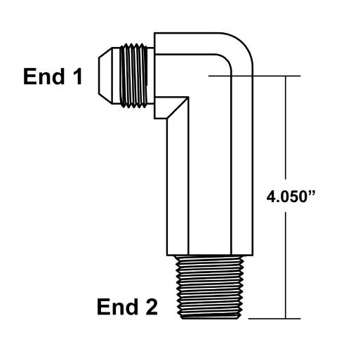 JIC 16 Male x 1" NPT Male 90 Degree Elbow 2501-LL-16-16 Adapter [903581]