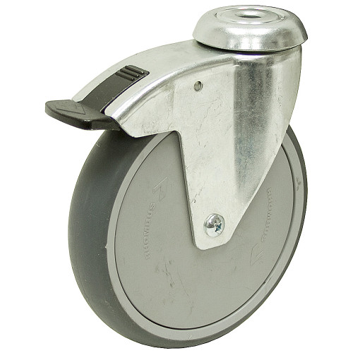 6" x 1-1/4" Rhombus Bolt Hole Caster w/ One Position Swivel Lock [700266]