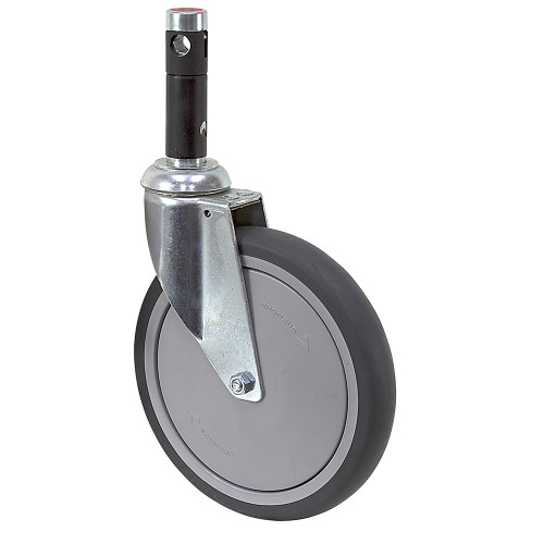 7-7/8" x 1-1/4" Rhombus Swivel Round Stem Caster w/ Directional Brake 390R 35K200R Z2351 [700285]