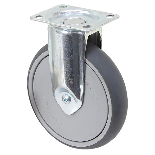 6" x 1-1/4" Rhombus Rigid Plate Caster [700249]