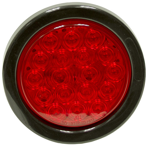 4" 18 LED Red Stop/Turn/Tail Round Light Buyers Products 5624118 [500891]