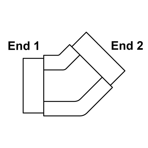 3/8" NPT Female x 3/8" NPT Female 45 Degree Elbow 5505-06-06 Adapter [903587]