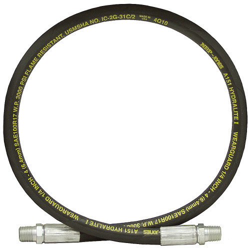 1/4" x 48" 1/4 NPTM x 1/4 NPTM SAE 100R17 Hydraulic Hose Assembly 3000 PSI NRP Jones [900451]