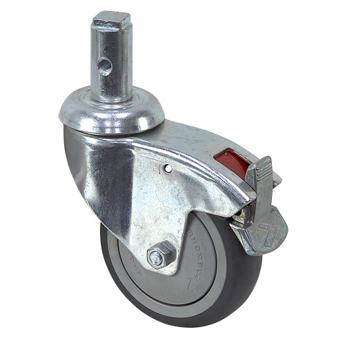 3-15/16 x 1-1/4 Rhombus Swivel Stem Caster w/Brake & Swivel Lock [700256]