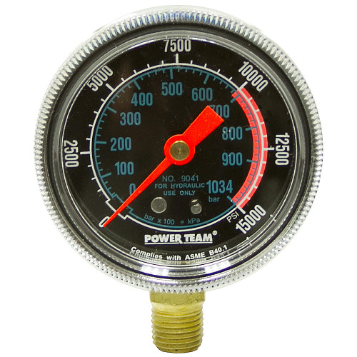 0-15000 PSI 2.50" Dia Power Team Dry Gauge Power Team 9041 [903626]