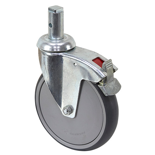 5-15/16 x 1-1/4 Rhombus Swivel Stem Caster w/Brake And Swivel Lock [700259]