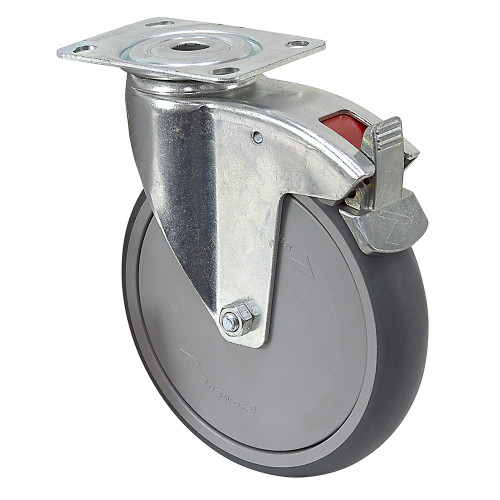 6" x 1-1/4" Rhombus Swivel Plate Caster w/ Swivel Lock [700260]