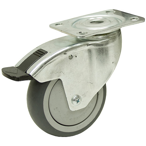 3-15/16 x 1-1/4 Rhombus Swivel Plate Caster w/ Swivel Lock [700262]
