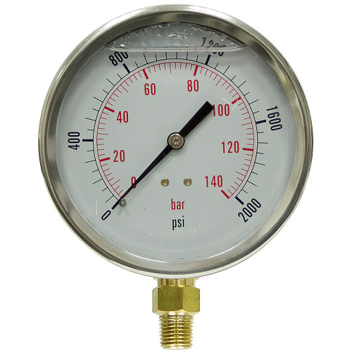 2000 PSI 4" LF LM Pressure Gauge Dynamic PDLC-2P-140-A [200625]