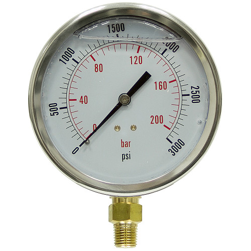3000 PSI 4" LF LM Pressure Gauge Dynamic PDLC-2P-210-A [200626]