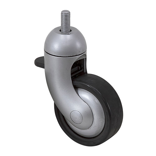 3" x 1" Shepherd Swivel Threaded Stem Caster w/ Wheel And Swivel Brake 104795 [700342]