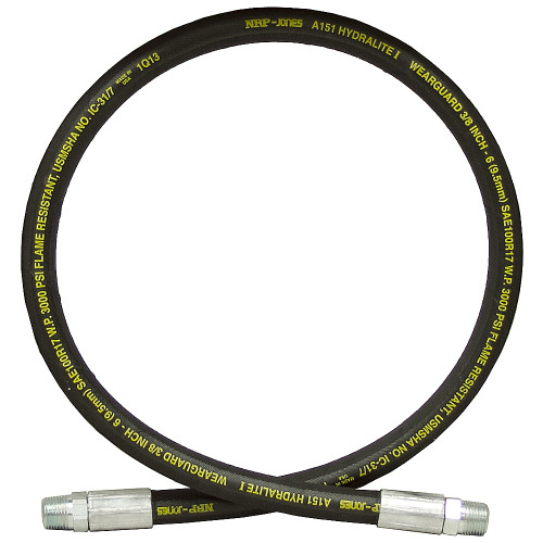 3/8" x 36" 3/8 NPTM x 3/8 NPTM SAE 100R17 Hydraulic Hose Assembly 3000 PSI NRP Jones [900417]