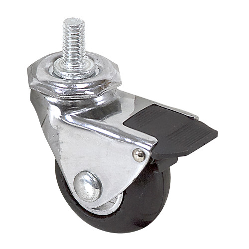 2" x 1" Shepherd Swivel Threaded Stem Caster w/Wheel Brake 104899 [700397]