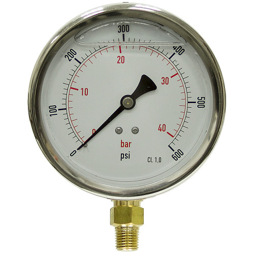 600 PSI 4" LF LM Pressure Gauge Dynamic PDLC-2P-040-A [200622]