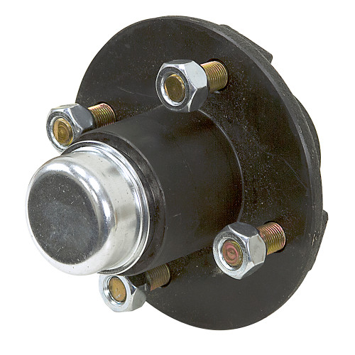 High Speed 4 Bolt Trailer Wheel Hub w/ Pressed-In Studs Martin Wheel H4-C-PB [700413]