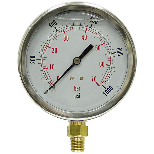 1000 PSI 4" LF LM Pressure Gauge Dynamic PDLC-2P-070-A [200623]