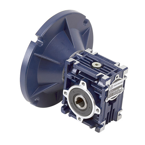 Aluminum Right Angle Worm Gear Reducer, 30 mm C.D., 40/1, 56C Input Flange, Hollow Bore Output Worldwide CALM30-40/1-56C [603028]