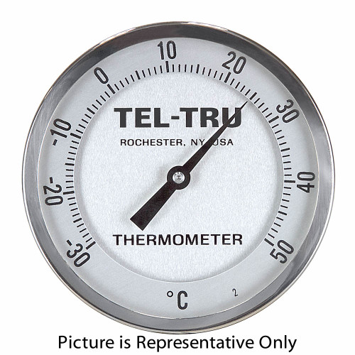 -40 - 160 Degree F 5" Face 2-1/2" Stem Teltru GT500R Series 38100253 Thermometer [200664]