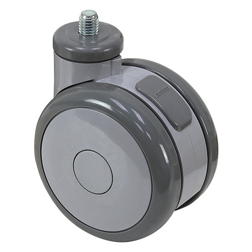 4" x 5/8" Dual Wheel Swivel Threaded Stem Caster [700411]