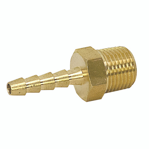 3/16" Hose barb to 1/4" NPT Male Brass Adapter 4244-04-04 [400332]