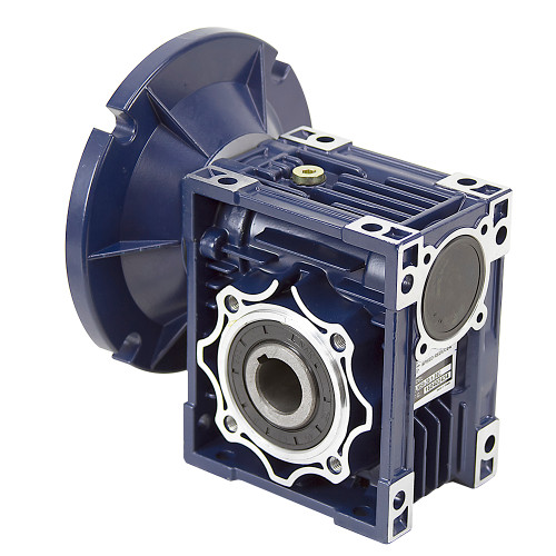 Aluminum Right Angle Worm Gear Reducer, 50 mm C.D., 50/1, 56C Input Flange, Hollow Bore Output Worldwide CALM50-50/1-56C [603060]