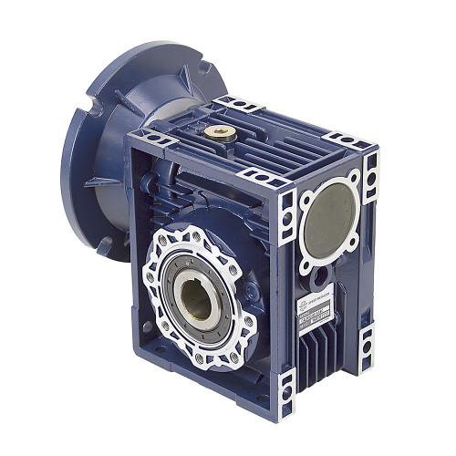 Aluminum Right Angle Worm Gear Reducer, 63 mm C.D., 80/1, 56C Input Flange, Hollow Bore Output Worldwide CALM63-80/1-56C [603078]