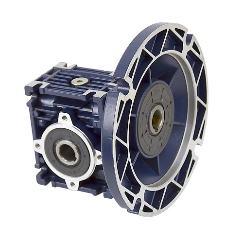 Aluminum Right Angle Worm Gear Reducer, 30 mm C.D., 25/1, 56C Input Flange, Hollow Bore Output Worldwide CALM30-25/1-56C [603026]