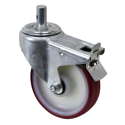 6.25" x 1.5625" Tente Swivel Round Stem Caster w/ Total Brake [700427]