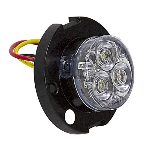 1" 3 LED Clear Surface/Recessed Strobe Light Buyers Products 8892401 [501115]