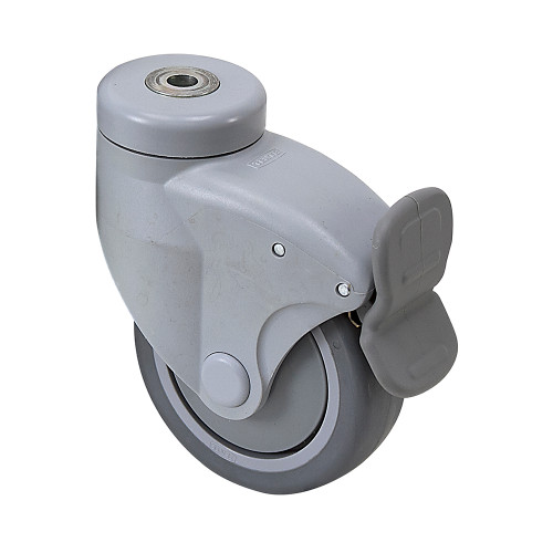 4" x 1.125" Tente Swivel Bolt Hole Caster w/ Total Brake [700429]