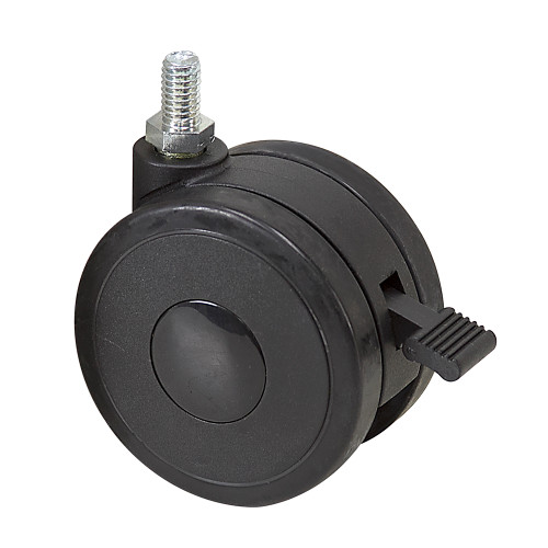 3" x 0.5" Tente Swivel Threaded Stem Caster w/ Wheel Brake [700436]