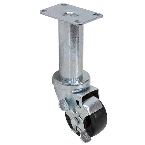3" x 1-1/4" Swivel Plate Caster w/Brake [700480]