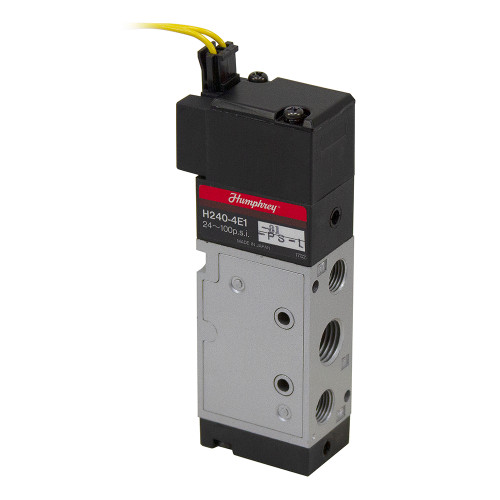 120 Volt AC 4-Way 2-Pos Humphrey Solenoid Air Valve H240-4E1-81-PS-L [400341]
