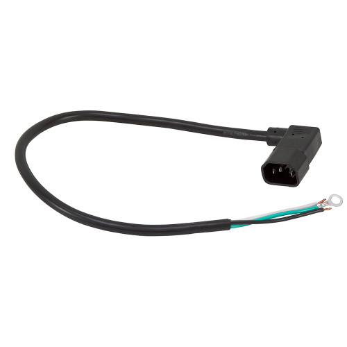 18/3 16" Cord Stripped Leads - Right Angle C14 Plug [501193]