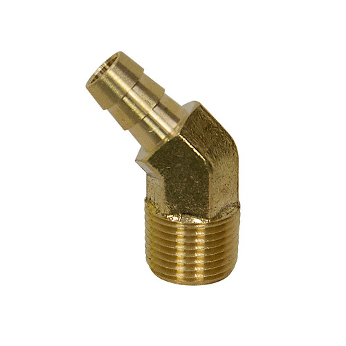3/8 Hosebarb x 3/8 NPT Male 45 Degree Brass Elbow [400382]