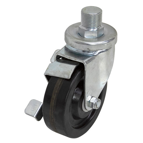 4x1-1/4 Swivel Threaded Stem Caster w/Brake [700515]