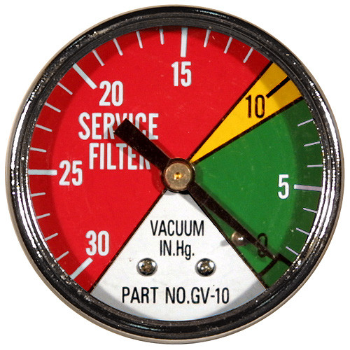 Filter Indicator Gauge Use On Suction Line Only Zinga GV10 [900698]