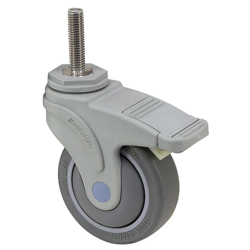 4" x 1-1/4" Threaded Stem Caster w/Brake [700460]
