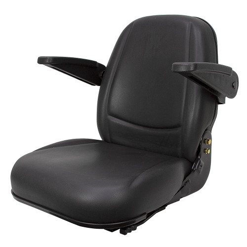 230 Deluxe High Back Seat w/Armrests Black Talon 230015BK [300278]