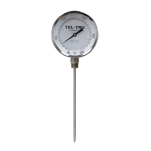 50-300 Degree F 5" Face 9" Stem Teltru BC550R Series 40100962 Thermometer [200714]