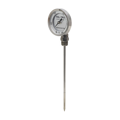 50-300 Degree F 3-3/16" Face 9" Stem Teltru BC350R Series 39100962 Thermometer [200718]