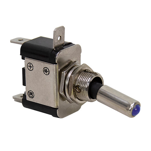 SPST Lighted Tip Toggle Switch Blue LED 66-2051 [501318]
