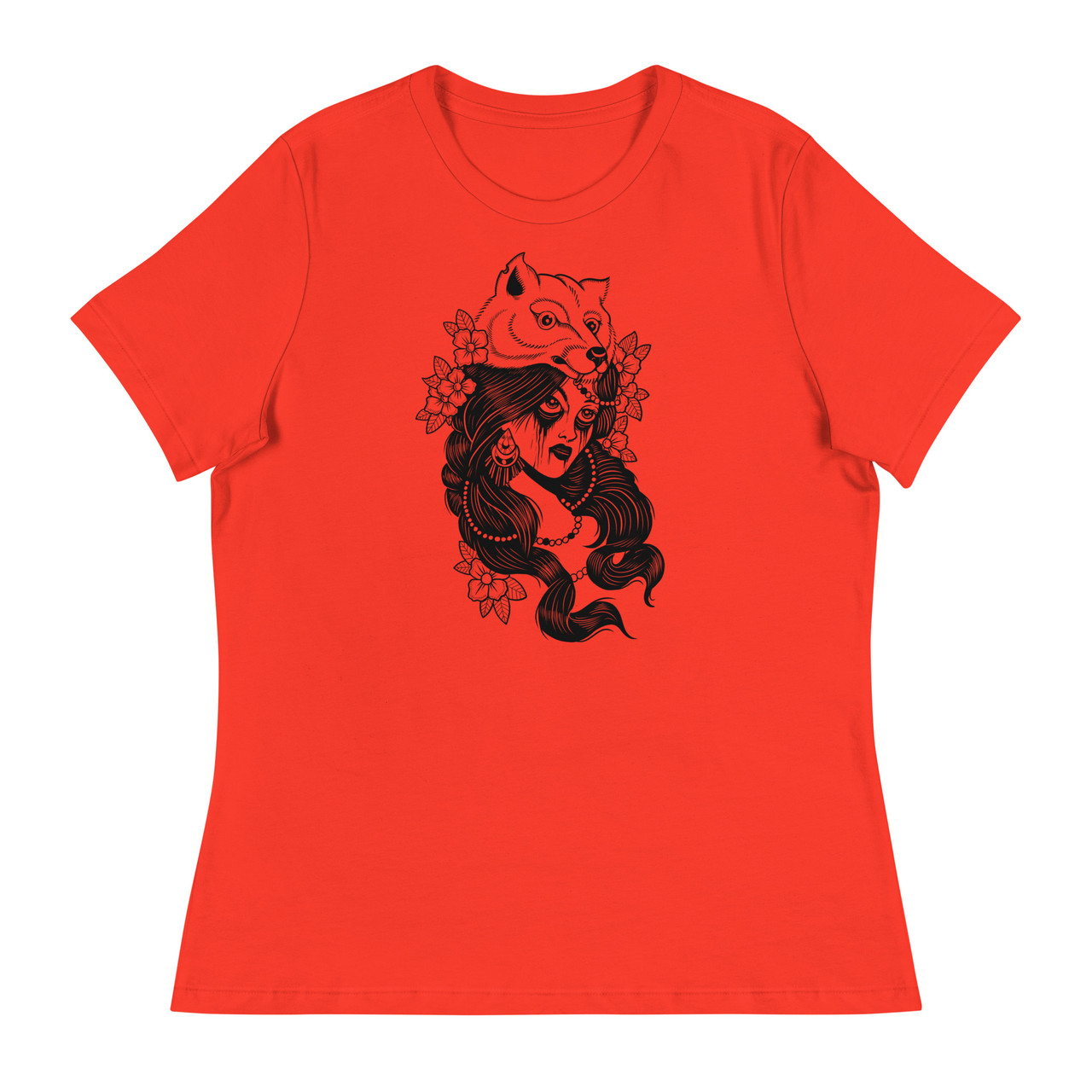 Evil Native Girl Women's Relaxed T-Shirt - Bella + Canvas 6400 