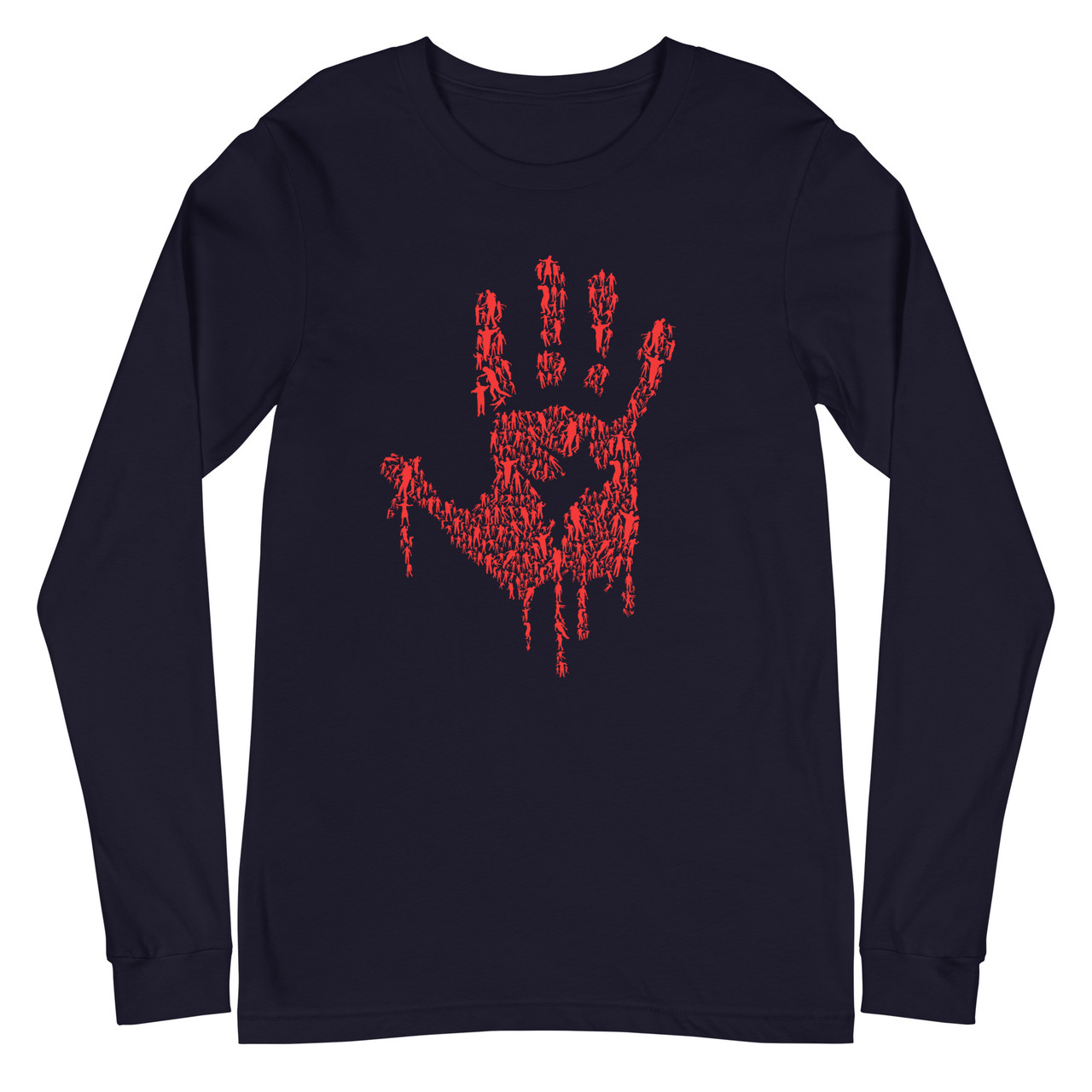 Hand of Zombies Unisex Long Sleeve Tee - Bella + Canvas 3501